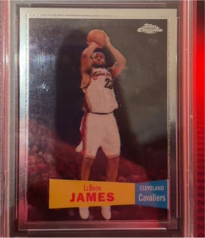 2007 Topps Chrome #23 1957-58 Variation LeBron James — front