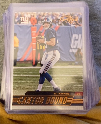 2017 Panini Certified Cuts Canton Bound #5 Eli Manning — front