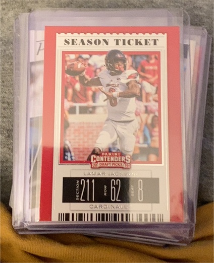 2019 Panini Contenders Draft Picks Season Ticket #61 Lamar Jackson — front