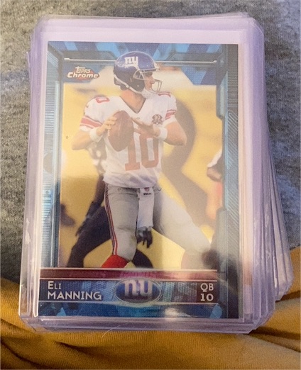 2015 Topps Chrome #55 Eli Manning — front