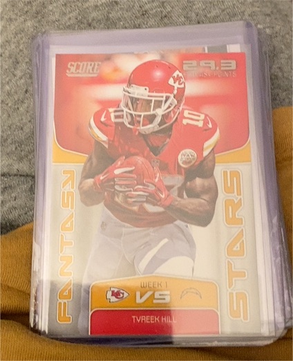 2019 Score Fantasy Stars #FS-13 Tyreek Hill — front