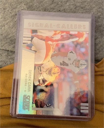 2019 Score #SC-26 Derek Carr Signal Callers — front