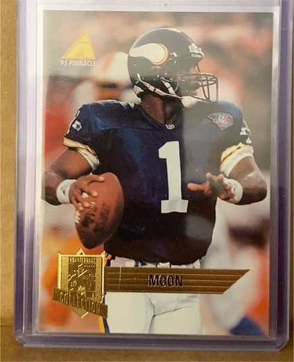 1995 Pinnacle Quarterback Club Collection #176 Warren Moon — front