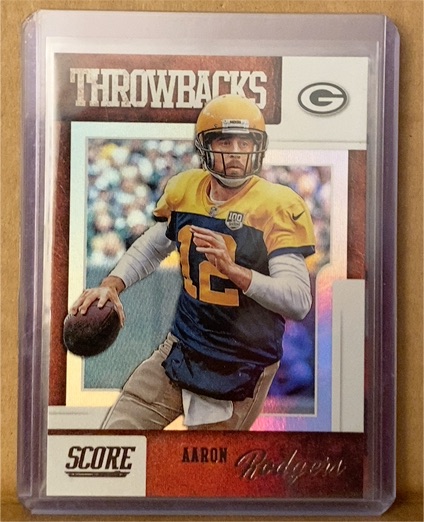 2019 Panini Score Throwbacks #T-3 Aaron Rodgers — front