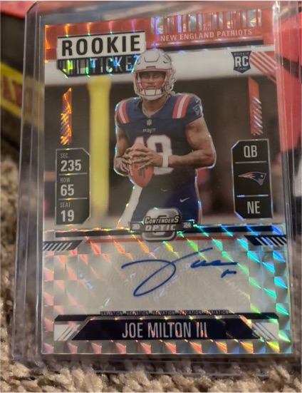 2024 Panini Contenders Optic Rookie Ticket #RC Joe Milton III — front