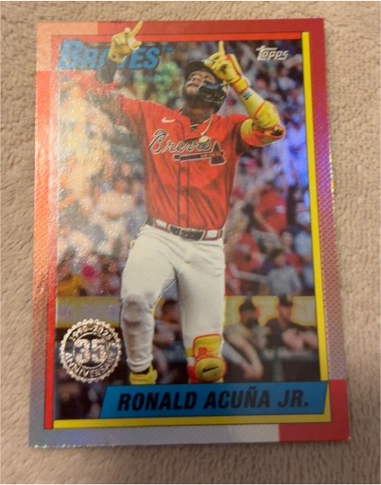 2025 Topps Update 1990 Topps #U90-22 Ronald Acuña Jr. — front