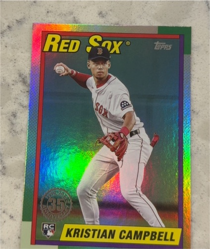 2025 Topps Update #U90-36 Kristian Campbell RC 1990 Topps 35th Anniversary Insert — front