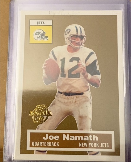 2005 Topps Turn Back the Clock #1 Joe Namath — front