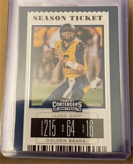 2019 Panini Contenders Draft Picks #45 Jared Goff — front