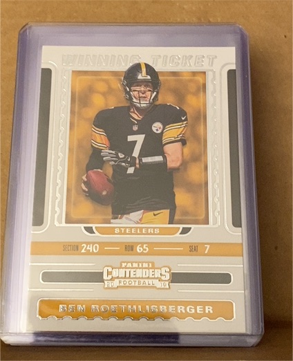 2019 Panini Contenders Winning Ticket #WT-9 Ben Roethlisberger — front