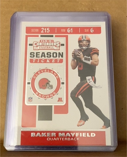 2019 Panini Contenders Season Ticket #18 Baker Mayfield — front
