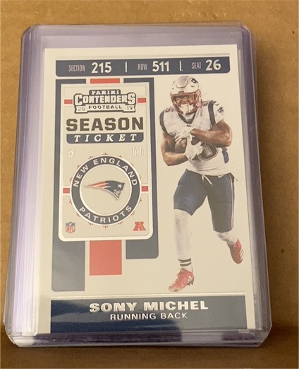 2019 Panini Contenders Season Ticket #10 Sony Michel — front