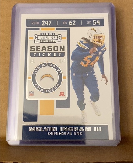 2019 Panini Contenders Season Ticket #50 Melvin Ingram III — front
