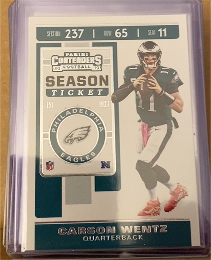 2019 Panini Contenders #57 Carson Wentz — front