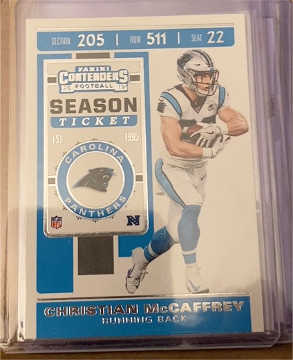 2019 Panini Contenders #76 Christian McCaffrey — front