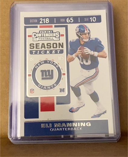 2019 Panini Contenders Season Ticket #51 Eli Manning — front