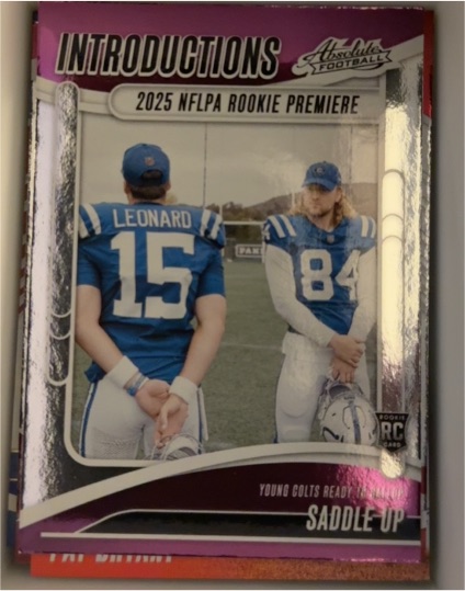 2025 Panini Absolute Introductions #I-RLD Riley Leonard & Tyler Warren Saddle Up — front