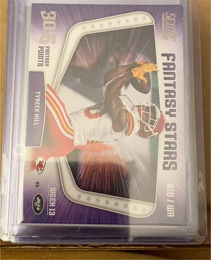 2018 Score #3 Tyreek Hill Fantasy Stars — front