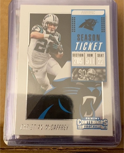 2018 Panini Contenders #85 Christian McCaffrey — front