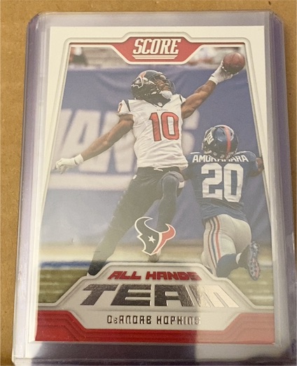 2018 Panini Score #7 DeAndre Hopkins All Hands Team — front