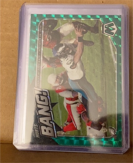 2021 Panini Mosaic #B-4 Jalen Hurts Bang! — front