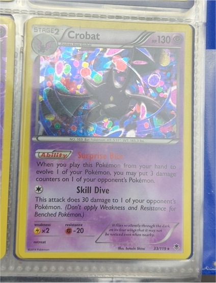 2014 Pokémon XY Phantom Forces #33 Crobat — front