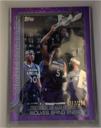 2025-26 Topps #287 Protect Home Court Anthony Edwards — front