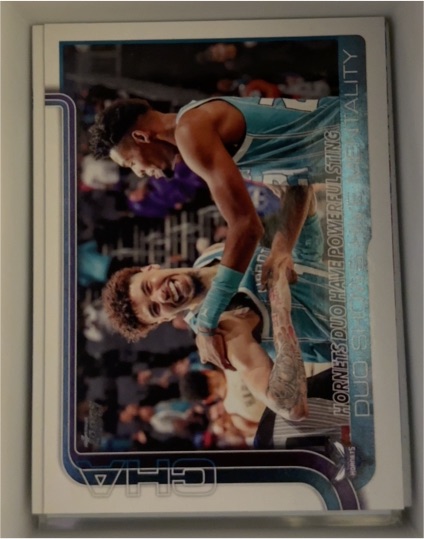 2025-26 Topps #283 Hornets Duo Have Powerful Sting: Duo Shows Hive Mentality — front
