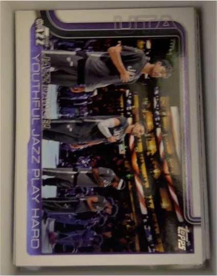 2025-26 Topps #290 Jazz Dance!: Youthful Jazz Play Hard — front