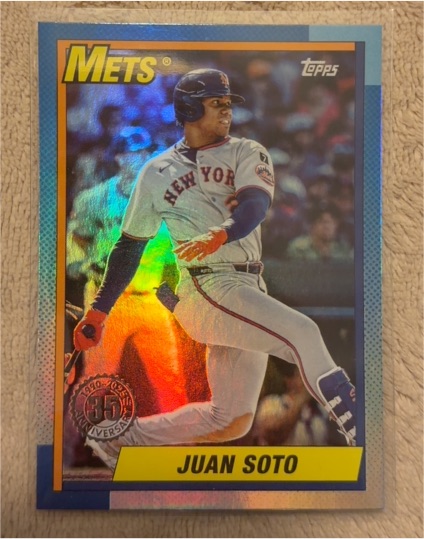 2025 Topps Update #U90-26 Juan Soto 1990 Topps Baseball 35th Anniversary Mets — front