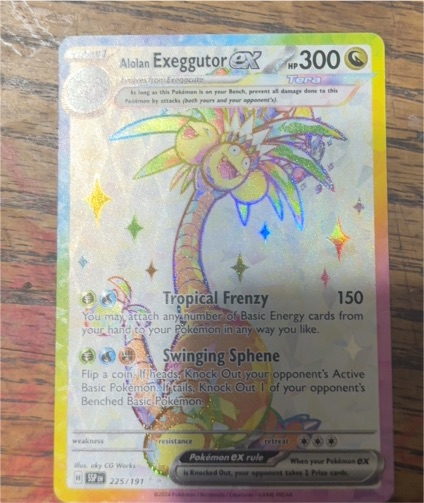 2022 Pokémon TCG Scarlet & Violet Surging Sparks #225 Alolan Exeggutor ex — front