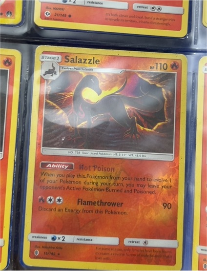 2017 Pokemon Sun & Moon Guardians Rising #16 Salazzle — front