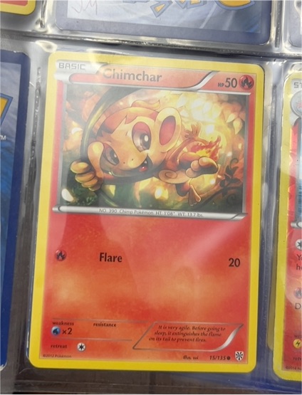 2012 Pokémon Plasma Storm #15 Chimchar — front