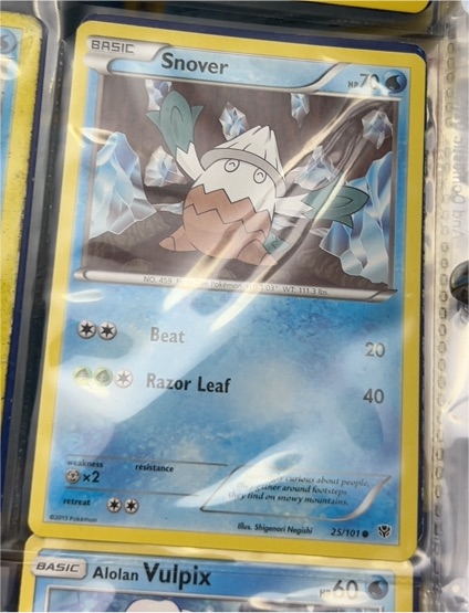 2011 Pokémon Black & White Plasma Blast #25 Snover — front