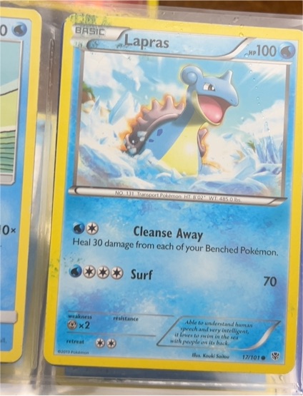 2013 Pokémon Black & White Plasma Blast #17 Lapras — front