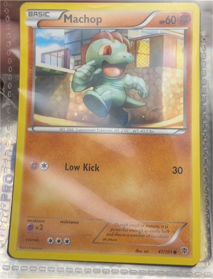 2013 Pokémon Black & White Plasma Blast #47 Machop — front