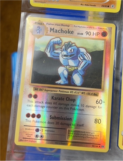 2016 Pokémon XY Evolutions #58 Machoke — front