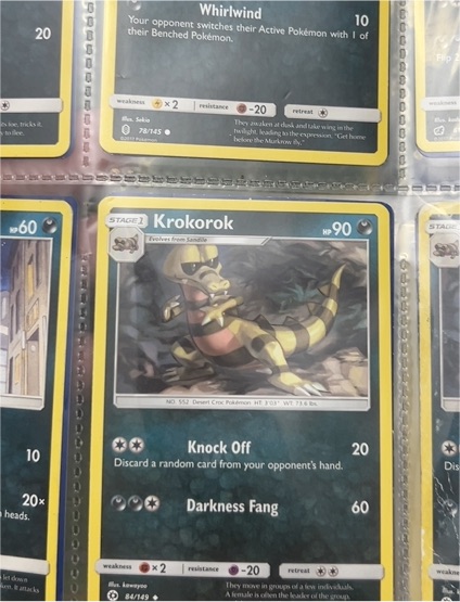 2017 Pokemon Sun & Moon #84 Krokorok — front