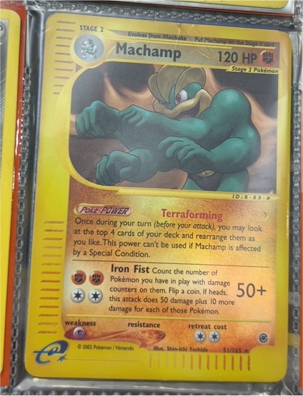 2002 Pokémon Expedition #51 Machamp — front