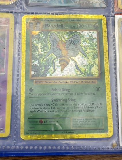 2016 Pokémon XY Evolutions #7 Beedrill — front