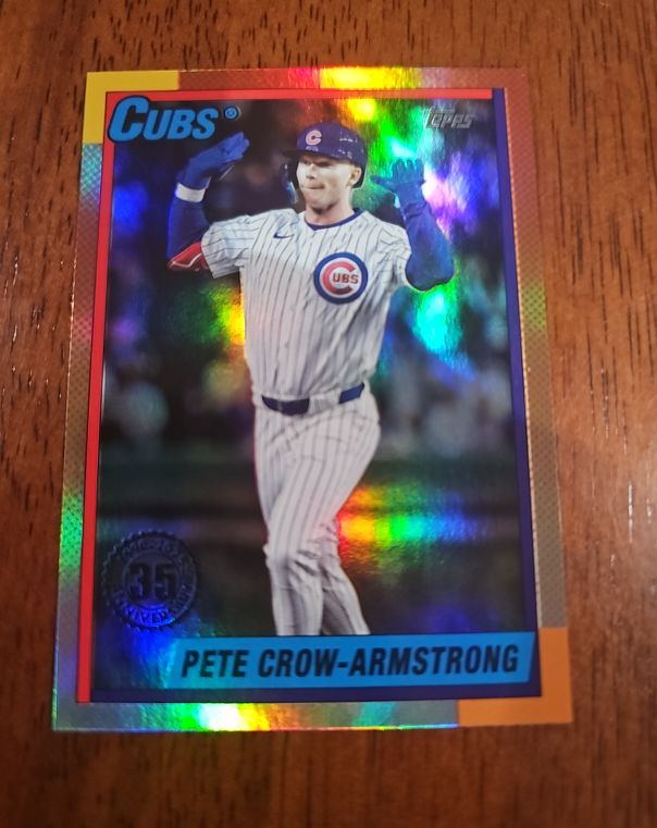 2025 Topps Update #U90-7 Pete Crow-Armstrong 35th Anniversary 1990 Topps — front