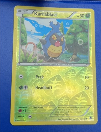 2014 Pokémon XY Phantom Forces #8 Karrablast — front