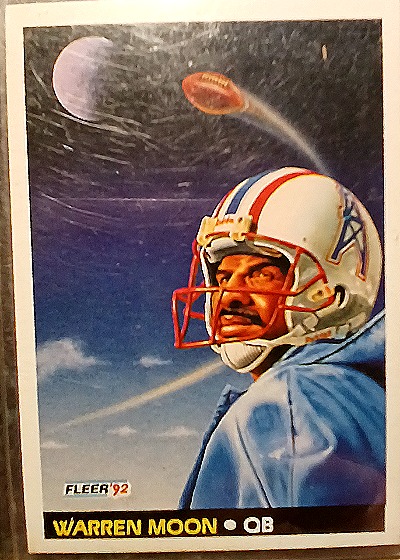1992 Fleer #474 Warren Moon Houston Oilers — front