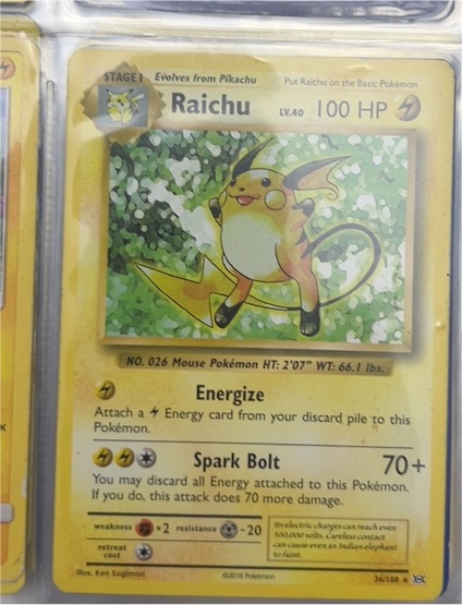 2016 Pokémon XY Evolutions #36 Raichu — front