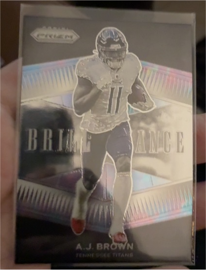 2021 Panini Prizm #B-17 A.J. Brown Brilliance Tennessee Titans — front