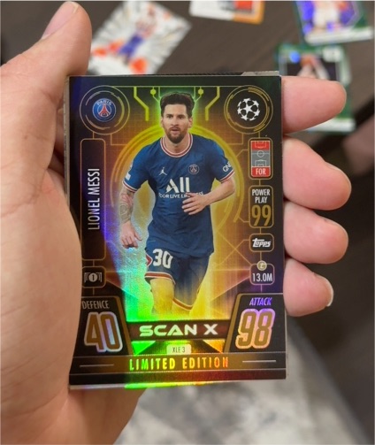 2021-22 Topps Match Attax #XLE 3 Lionel Messi — front