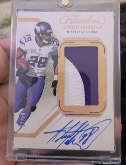 2023 Panini Flawless Patch Autographs Adrian Peterson — front