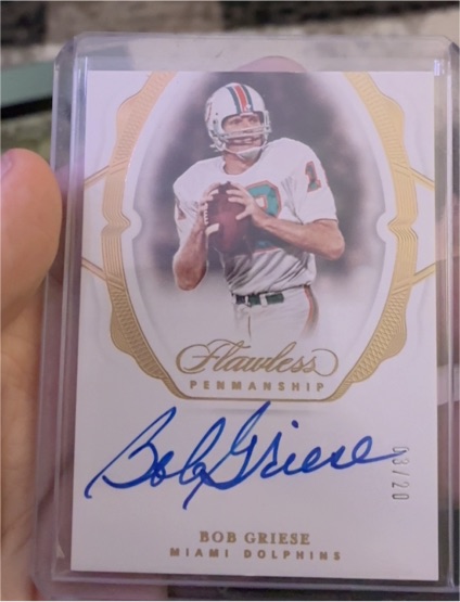2019 Panini Flawless Penmanship #Bob Griese — front