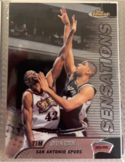 1999-00 Topps Finest Sensations #PP6 Tim Duncan — front
