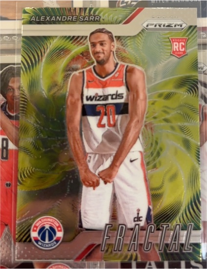 2024-25 Panini Prizm #6 Alexandre Sarr Fractal Rookie — front